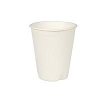 Pure Lot de 40 gobelets à base de canne à sucre 0,2 l ø 8 cm Hauteur 9,2 cm Blanc Gobelets biodégradables pour boissons chaudes