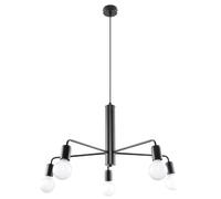Pure lume Lustre Basilik 5 lampes - Noir