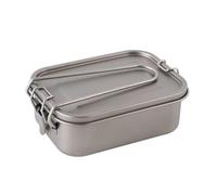 Pure Lunch Box Bento Portable Vaisselle de Camping Léger Résistant à la Rouille Haute Température Poignée Pliable Anti-fuite Facile à Nettoyer Intégralement Formé pour le Sport Pique-nique Cyclisme