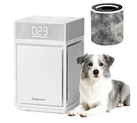 Pureborne Purificateurs d'air pour fumée jusqu'à 1000 m², purificateurs d'air HEPA pour la maison avec capteur PM 2,5 pour feu de forêt, odeur de fumée, fourrure, entrée d'air à trois côtés, mode
