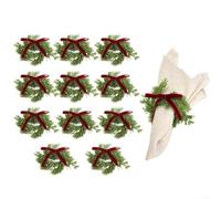PureBowlic 12 Anneaux de Serviette Noël pour velours 12 Anneaux de Serviette