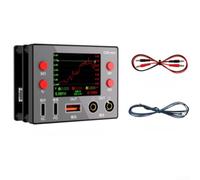 PureBowlic Ampèremètre numérique analogique avec affichage de forme d'onde, détecteur de charge 140 W pour réparation de pH, lecteur de puce IIC, 3 plages de courant 30 MA-3 A, outil en métal rouge