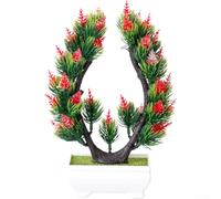 PureBowlic Arbre en acacia réaliste en soie 25 cm | Design en acacia réaliste, couleurs vives, attrait naturel, centre de table de mariage, toile de fond pour photo (rose)