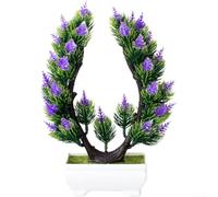 PureBowlic Arbre en acacia réaliste en soie 25 cm | Design en acacia réaliste, couleurs vives, attrait naturel, centre de table de mariage, toile de fond pour photo (violet)