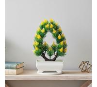 PureBowlic Arbre en acacia réaliste en soie 25 cm | Design en acacia réaliste, couleurs vives, attrait naturel, centre de table de mariage, toile de fond pour photo (jaune)