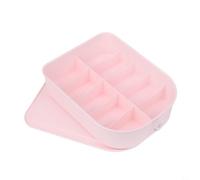 PureBowlic Boîte de rangement pour sous-vêtements avec compartiments pour tiroirs, organiseur en plastique PP pour chaussettes et culottes, gain de place, blanc ou rose, 24 x 31 x 11 cm