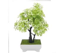 PureBowlic Bonsaï artificiel en fleur de cerisier pour détails d'hortensia, fausse plante réaliste en pot pour décoration de table de bureau, mariage, arrangement floral bas en plastique, rose violet