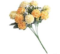 PureBowlic Bouquet de fleurs d'hortensia artificielles en soie bleue, faites à la main pour centres de table de mariage, décoration de fête, arrangement floral réaliste à tige unique pour vase de