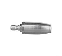 PureBowlic Buse turbo haute pression en acier inoxydable pour rouille - Embout rotatif de 8,3 x 2,8 cm pour nettoyage de véhicule de terrasse - Argent (1 paquet) (b)