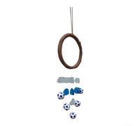 PureBowlic Carillon Verre de Mer Football 36cm pour déco Extérieur Carillon | Verre de mer , accent ballon de foot, design unique côte et sport, 36cm de long(Sea Blue)