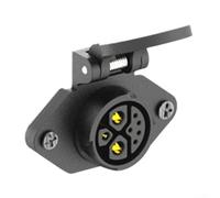 PureBowlic Connecteur de stockage d'énergie IP67 M23 2 + 1 + 5 broches 50 A 500 V mâle femelle Push Pull pour système de batterie de véhicule industriel à énergie neuve Noir (A)