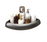 PureBowlic Étagère de douche triangulaire en aluminium sans perçage, panier de rangement mural pour salle de bain, panier d'angle antirouille pour un nettoyage facile, organiseur moderne gris 23 x 23