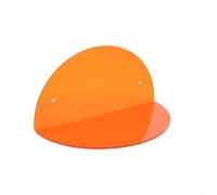PureBowlic Étagères flottantes en acrylique à fixation murale, présentoir en demi-cercle pour plantes, jouets, maquillage, robuste, transparent, orange, vert, thé, bleu (orange-s)