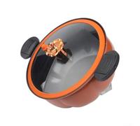PureBowlic Faitout anti-adhésif, 28 cm en forme de citrouille, cuiseur à soupe pour la cuisine, mijotage et cuisson à la vapeur efficaces avec répartition uniforme de la chaleur, orange (orange)