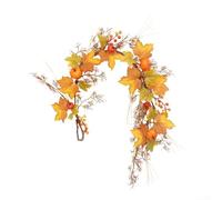 PureBowlic Guirlande de vigne de citrouille artificielle de 100 cm, tournesols en soie, feuilles d'automne, décorations d'automne pour Thanksgiving, Halloween, fête, maison, cheminée, décoration