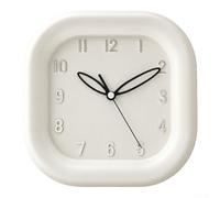 PureBowlic Horloge Murale Silencieuse Chambre Bureau Home Decor Numérique | Carré Minimaliste Salon Moderne Écran LCD Chiffres Arabes audacieux Chambre Mouvement Balayage Silencieux Noir Vert Blanc