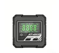 PureBowlic Inclinomètre magnétique numérique 4 x 90° avec haute précision ± 0,2°, écran LCD rétroéclairé, base en métal pour outil de mesure de niveau de construction (rétroéclairage vert)