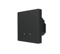 PureBowlic Interrupteur intelligent ZIGBEE pour Tuya et MOES Star Ring Series Bouton tactile mural pour télécommande RF Matériau PC rétroéclairé Motif étoilé 86 x 86 mm (2 bandes noires)