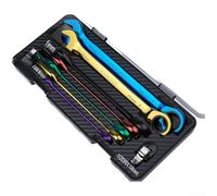 PureBowlic //Jeu de clés à cliquet à double tête, 72 dents, acier au chrome vanadium, poignées à code couleur pour réparation automobile, 5 degrés dans les espaces restreints, //Kit de 7 ou 9 pièces