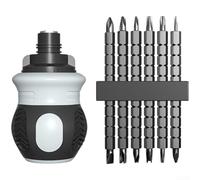PureBowlic Jeu de tournevis à cliquet multi-angles avec 8 embouts interchangeables, //180° //Tête rotative pour espaces restreints, poignée ergonomique antidérapante, pointe magnétique, //Pour acier
