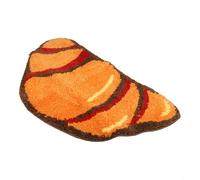 PureBowlic Joli tapis en forme de rouleau en forme de croissant en polyester doux touffeté, antidérapant, lavable, tapis de sol irrégulier pour cuisine, entrée, dortoir, salle de bain, décoration
