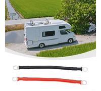 PureBowlic Kit de câble de batterie 12 V 19 cm rouge noir 4 AWG 100 A Cosses de fil de cuivre robustes pour voiture, camion, onduleur, bornes de connexion à l'énergie solaire