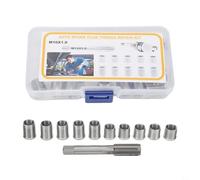 PureBowlic Kit de réparation de filetage M10 x 1,0 pour inserts en acier inoxydable et robinet en acier rapide pour restauration de trou de générateur de moteur dans les applications industrielles