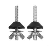 PureBowlic Kit de vis de fixation pour siège de toilette en acier inoxydable 304 avec raccords en caoutchouc coniques pour réparation de charnières lâches, ensemble d'outils de quincaillerie de salle