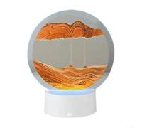 PureBowlic Lampe de bureau en forme de sablier, veilleuse à effet visuel 3D pour décoration de bureau, décoration d'ambiance apaisante (jaune)