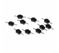 PureBowlic Lot de 10 mini interrupteurs à bouton-poussoir 1 A 30 V CC 250 V AC Noir à verrouillage marche/arrêt pour lampe de poche Lampe torche Équipement industriel Panneau de commande