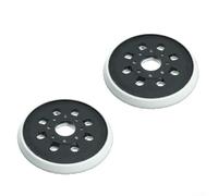 PureBowlic Lot de 2 patins de support de 125 mm pour ponceuse Bosch GEX125-1AE PEX220 PEX220A 8 trous, disque de ponçage en caoutchouc de 12,7 cm, plaque de polissage noire et blanche