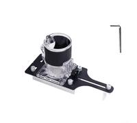 PureBowlic Outil de localisation de rainurage en alliage d'aluminium, support de fixation de base fendue de 65 mm pour débroussailleuse, épaisseur réglable de 0 à 5 cm pour rainurage et chanfreinage