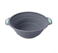 PureBowlic Panier pliable en silice haute température : moule de cuisson anti-adhésif de grande capacité, pour pain, pâtisseries et gâteaux ; design pliable peu encombrant (rond)