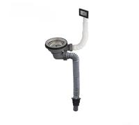 PureBowlic Passoire d'évier de cuisine en acier inoxydable - Sortie latérale réglable - 300 à 830 mm - SUS304 - Filtres pour éviers - Gain de place - Gris - Compact - Installation facile - Mise à