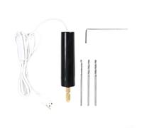 PureBowlic Perceuse à main USB 18 W DC 5 V, compacte et électrique pour meuleuse à stylo pour bois, plastique, papier jusqu'à 10 mm, outil de polissage léger avec embout et clé (noir)