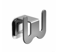 PureBowlic Porte-pantoufles mural en aluminium pour salle de bain, salon, chambre à coucher, camping-car - 8,6 x 7,6 x 4,5 cm - Argenté