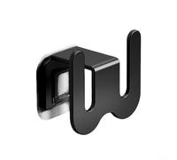 PureBowlic Porte-pantoufles mural en aluminium pour salle de bain, salon, chambre à coucher, camping-car - 8,6 x 7,6 x 4,5 cm - Argenté