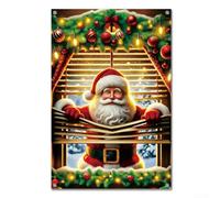 PureBowlic QZBJC122 Bannière de Noël en tissu avec scène de bonhomme de neige 80 x 119 cm Décoration de vacances pour salon, chambre à coucher, boutique, toile de fond réutilisable en polyester avec