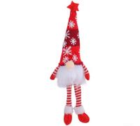 PureBowlic Statuette de nain lumineux en tricot assis / sapin de Noël / | Figurine de nain de Noël en tricot lumineux assis - Décoration de sapin de Noël - Chaud - Lueur confortable - Taille : 20 cm