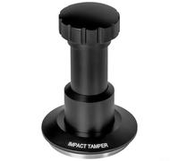 PureBowlic Tamper à café expresso avec ressort de pression réglable, poignée ergonomique pour un remplissage constant, outil porte-filtre en acier inoxydable 51 mm, 53 mm, 58,35 mm, noir (58,35 mm)