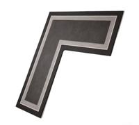 PureBowlic Tapis de pour sol pour cuisine pour en L Antidérapant Absorbant | Design pour en L parfait pour les coins, maximise l'espace près de l'évier et du plan de travail(100*100cm Grey)