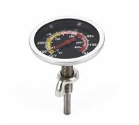 PureBowlic Thermomètre de barbecue en acier inoxydable pour cuisine en plein air, 10 °C à 426,7 °C pour cadran avec tige à vis, pièce de rechange facile à installer pour barbecue, argent, 60 mm de