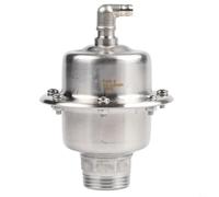 PureBowlic Vanne de libération d'air automatique/304/évacuation en acier inoxydable, pour/sol/chaudière à eau chaude, design épais, résistance à haute pression, argent/(DN25)