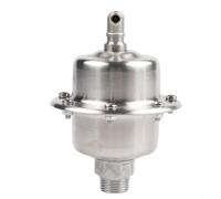 PureBowlic Vanne de libération d'air automatique/304/évacuation en acier inoxydable, pour/sol/chaudière à eau chaude, design épais, résistance à haute pression, argent/(DN15)