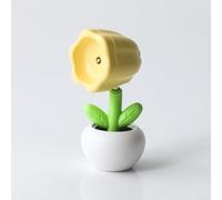 PureBowlic Veilleuse pliable en forme de dessin animé pour chambres d'enfants, lampe de lecture LED en PVC, lampe de lecture portable de voyage apaisante, compacte de 23,8 cm (LD33 jaune)