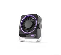 PureBowlic Ventilateur de bureau rechargeable à 199 vitesses réglables, 35 dB, fonctionnement silencieux, batterie 5000 mAh, jusqu'à 18 h, sans fil, USB, tête inclinable à 120 degrés, affichage LED