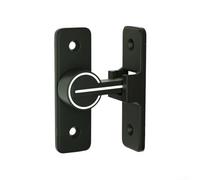 PureBowlic Verrou phosphorescent à 90 degrés pour portes intérieures, loquet de porte d'installation sans perçage pour salles de bains et portes de style ancien, glissière facile de nuit (noir plus)