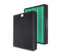PUREBURG Lot de 2 filtres de rechange compatibles avec le purificateur d'air Coway Airmega 300 300S, H13 True HEPA et filtre multicouche au charbon actif MAX2
