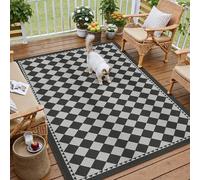 PureCozy Tapis Exterieur Resistant Pluie 120x180cm Salon Terrasse Noir Gris AntidéRapant Lavable Grand Carpet ExtéRieur Jardin Balcon Descente De Lit Salle A Manger Moderne Jute Aspect