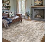 PureCozy Tapis Salon 160x230cm Marron Chambre Adulte Lavable en Machine Antidérapant Moderne Grand Tapis Naturel Abstrait Carpet Salle a Manger Bureau Descente de Lit Interieur Doux Poil Ras Rug